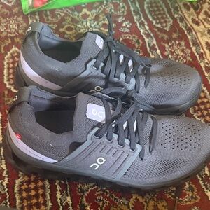 On Running Women’s Black and Gray Athletic Shoes